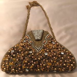 Item #2 Gold Swarovski crystal evening bag